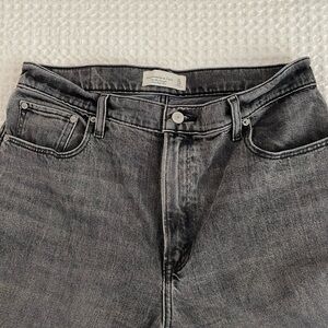 Abercrombie 90s straight ultra high rise jeans in washed black
